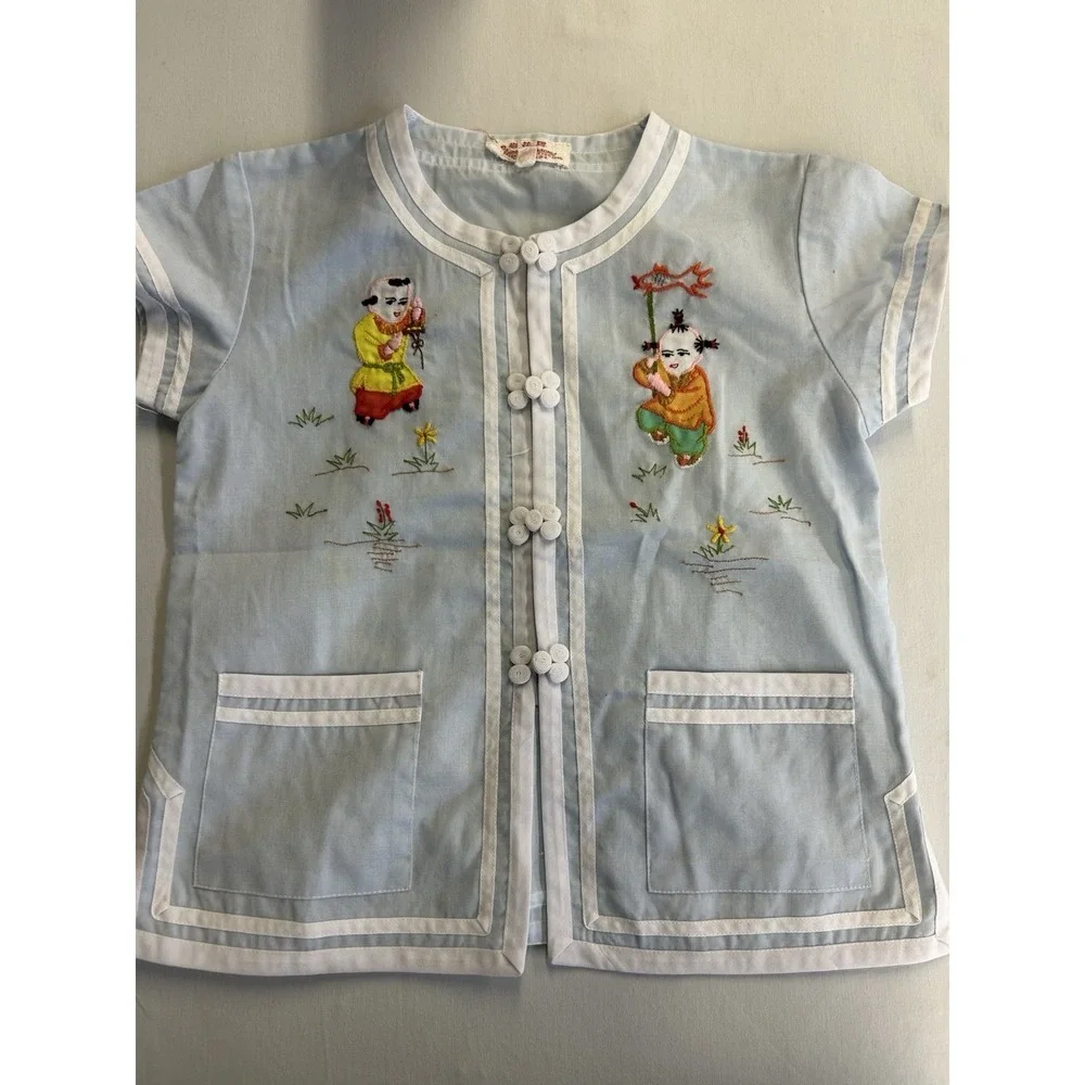 Vintage Plum Blossoms children's pajama set Size 4
